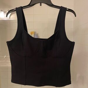 Black Sleeveless Crop Top Abercrombie